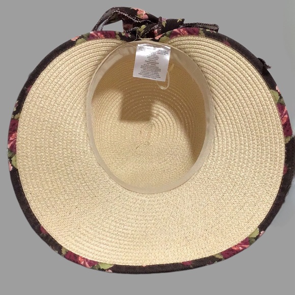 NEW Royal Road Beach Hat, Wide Front Brim, Tie Bow Back, Packable, Cream Color - Picture 6 of 10